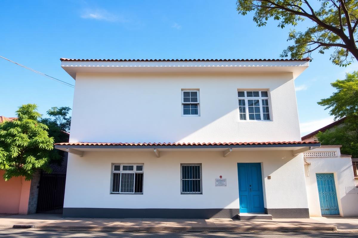 Fachada da sede da instituição em um bairro residencial